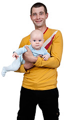 Image showing Dad with a baby