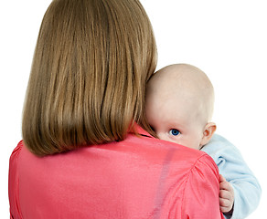 Image showing baby with blue eyes