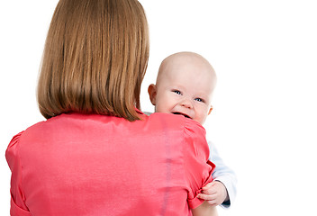 Image showing baby with blue eyes