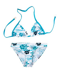 Image showing swimsuit with a blue pattern