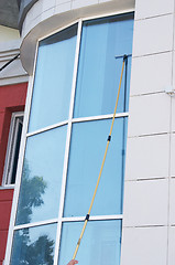 Image showing Cleaning office window