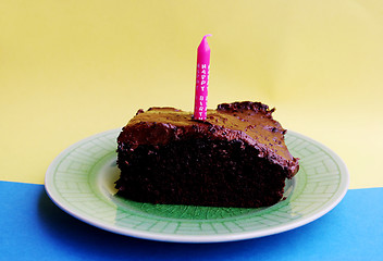 Image showing Chocolate birthday cake