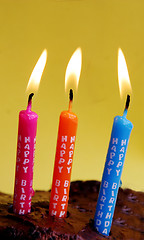 Image showing Happy Birthday candles