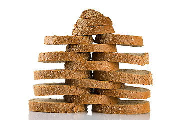 Image showing sliced brown bread