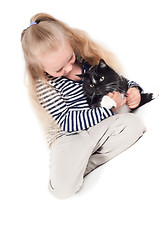 Image showing Little cute girl in studio