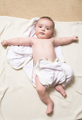 Image showing baby with arm stretch