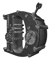 Image showing steampunk letter d