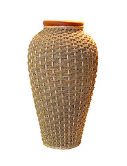Image showing Rattan jar