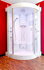 Image showing Corner shower  cabin