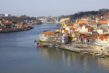 Image showing Portugal. Porto city. View of Douro river embankment 