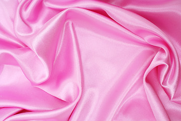 Image showing Smooth elegant pink silk 