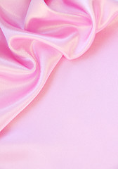 Image showing Smooth elegant pink silk as background 