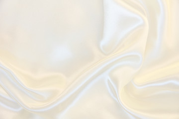 Image showing Smooth elegant white silk as wedding background 