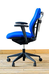 Image showing modern blue office chair