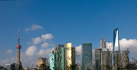 Image showing shanghai pudong view from puxi 