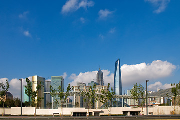 Image showing shanghai pudong view from puxi 