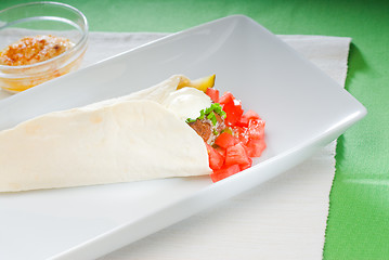 Image showing falafel wrap