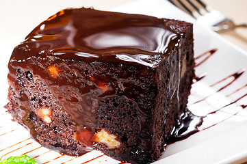 Image showing chocolate and walnuts cake