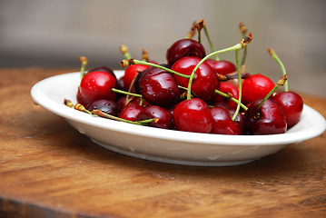 Image showing Appetizing fresh cherries