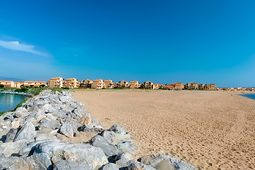 Image showing Mediterranean sea coast. Nice France.