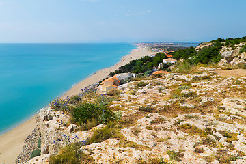 Image showing Mediterranean sea coast. Nice France.