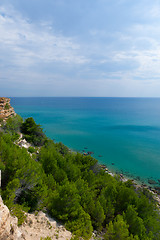 Image showing Mediterranean sea coast. Nice France.