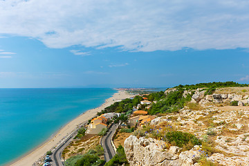 Image showing Mediterranean sea coast. Nice France.