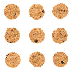 Image showing Set of oatmeal cookies