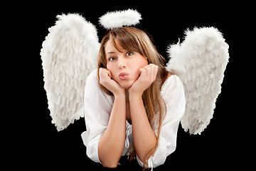 Image showing beautiful blonde angel woman