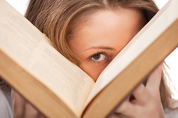 Image showing student woman with book