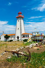 Image showing lighthouse on mediterranean coastline