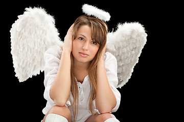 Image showing beautiful blonde angel woman