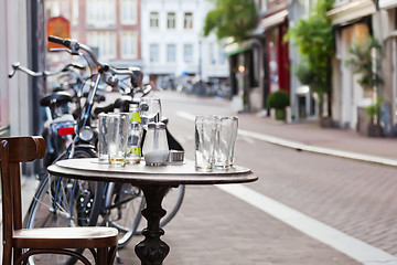 Image showing The street scene in Amsterdam