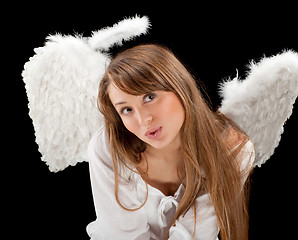 Image showing beautiful blonde angel woman