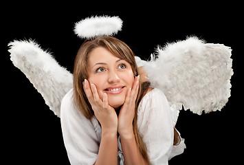 Image showing beautiful blonde angel woman