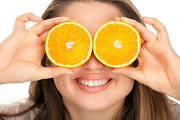 Image showing girl with orange
