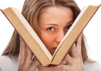 Image showing student woman with book