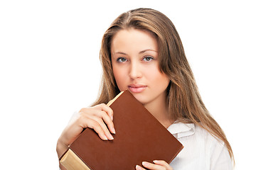 Image showing student woman with book