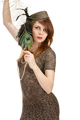 Image showing Studio portrait of attractive young woman