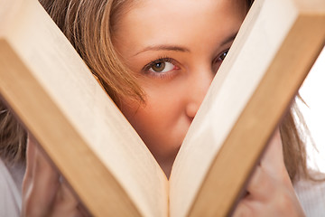 Image showing student woman with book