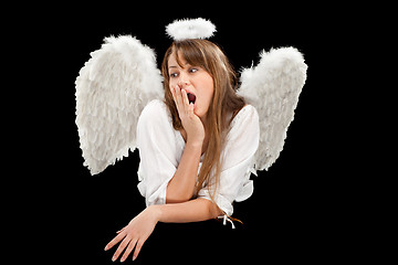 Image showing beautiful blonde angel woman