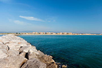 Image showing Mediterranean sea coast. Nice France.