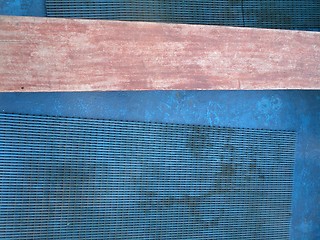Image showing wood & blue