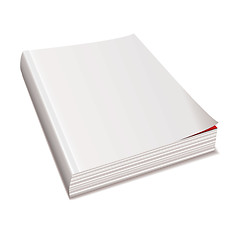 Image showing Blank white paper magazine