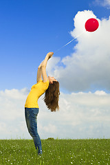 Image showing Girl with a balloon