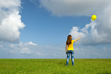 Image showing Girl with a balloon