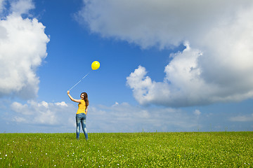 Image showing Girl with a balloon