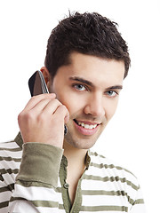 Image showing Making a phone call