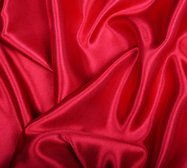 Image showing Smooth elegant red silk as background 