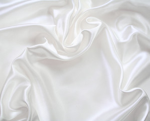 Image showing Smooth elegant white silk 